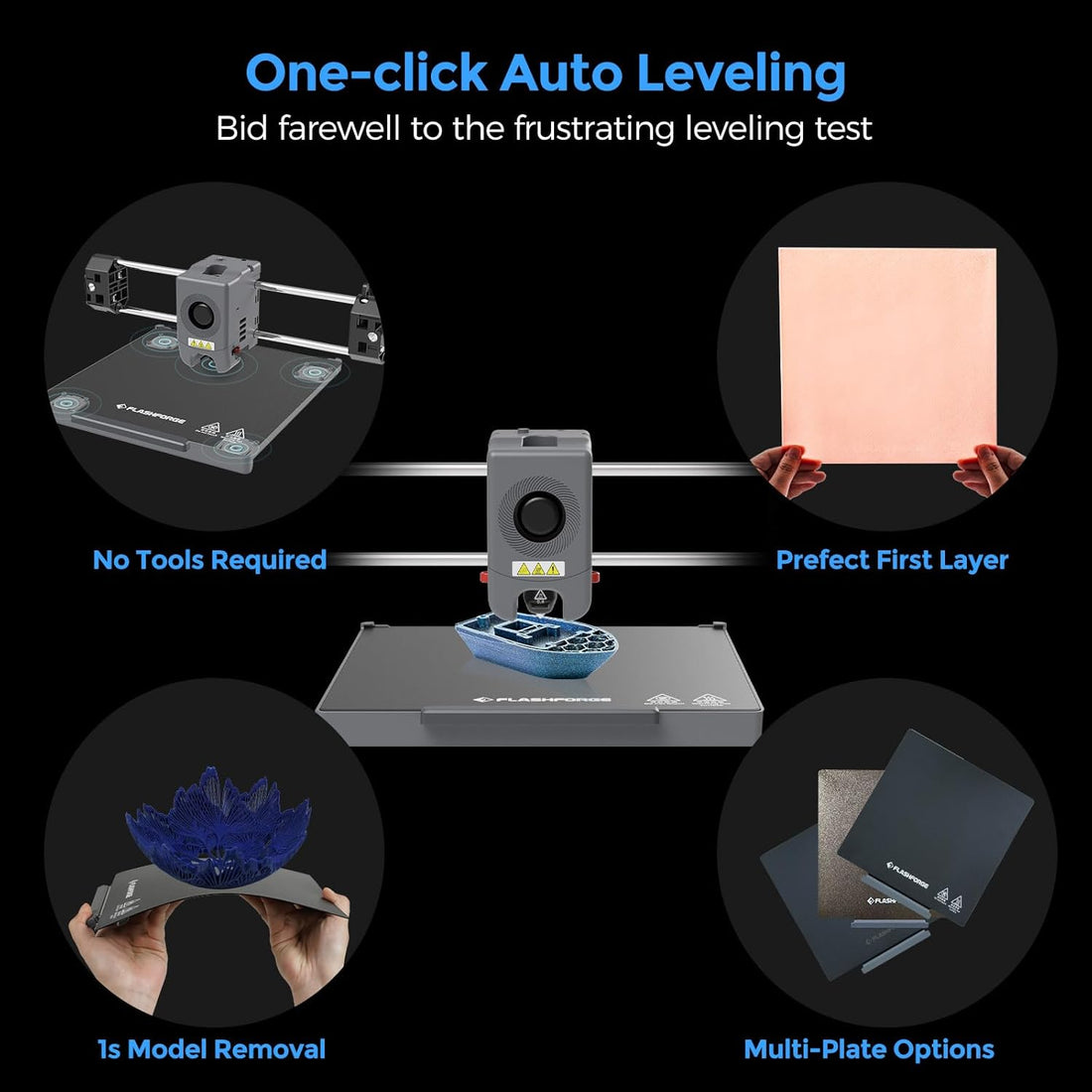 Adventurer 5M 3D Printer – High-Speed 600mm/s Printing, 8.7&quot; x 8.7&quot; x 8.7&quot; Build Volume, Black  2. Short &amp; Powerful: