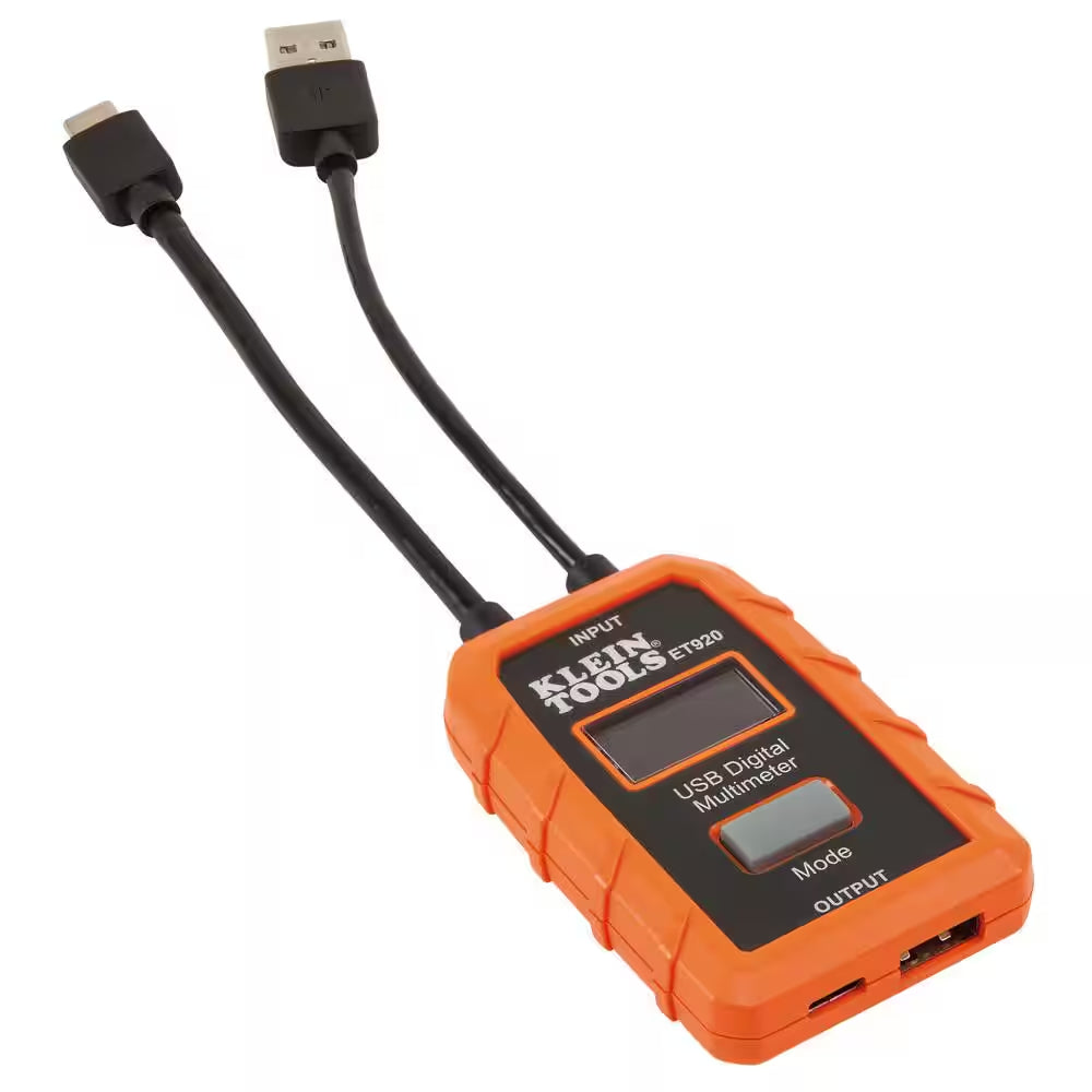 USB Digital Meter with USB-A and USB-C: