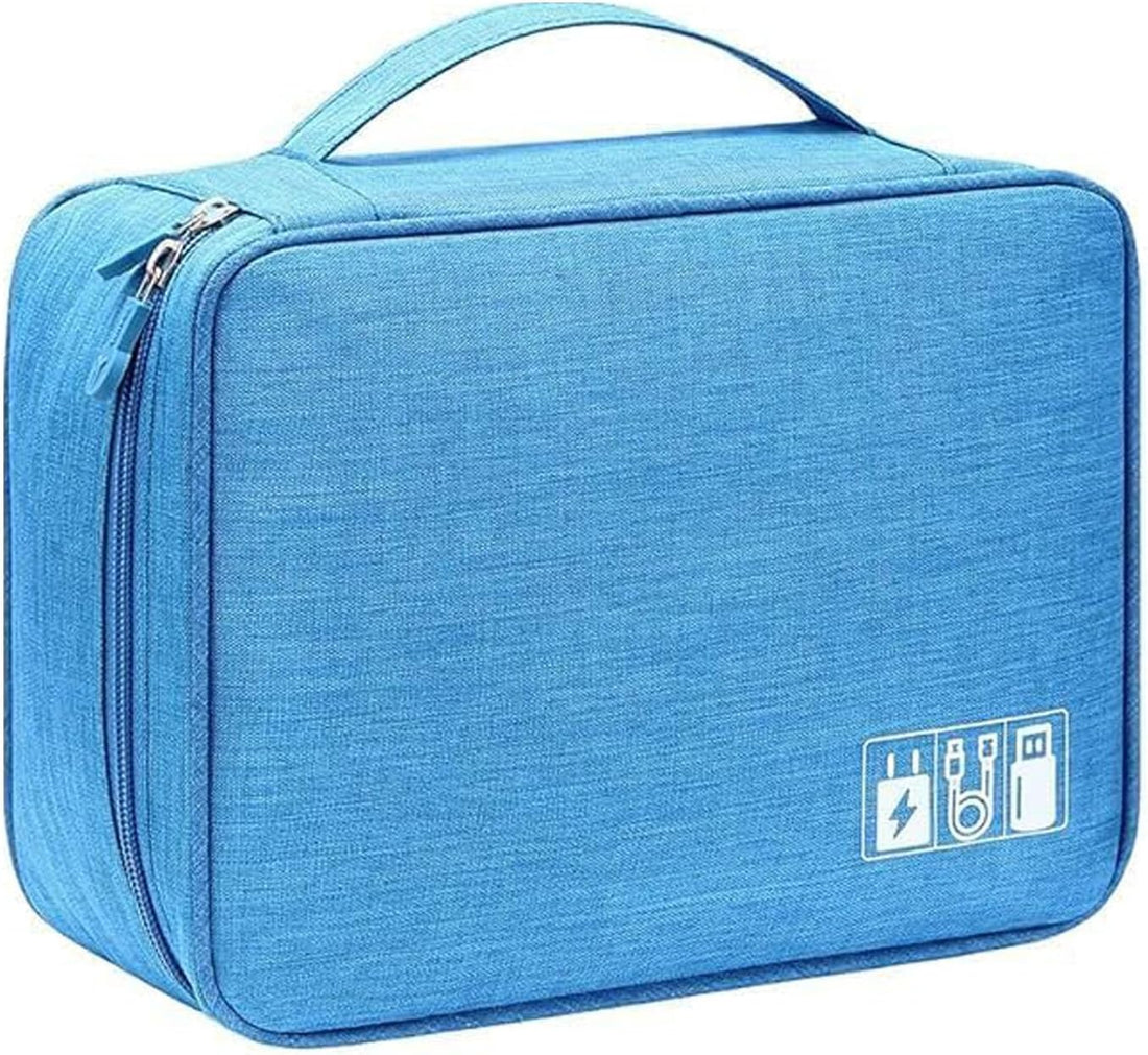 Electronics Organizer Travel Bag – Large Portable Cable Storage Case for Chargers, Cords, Power Banks &amp; Accessories