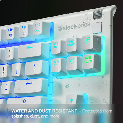 Apex 3 TKL RGB Wired Gaming Keyboard — Water &amp; Dust Resistant, Whisper-Quiet Gaming Switches, White