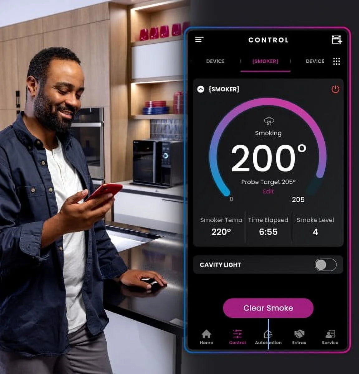 Profile Wood Pellet Food Smoker – Active Smoke Filtration &amp; Precision Smoke Control for Clean, Flavorful Cooking