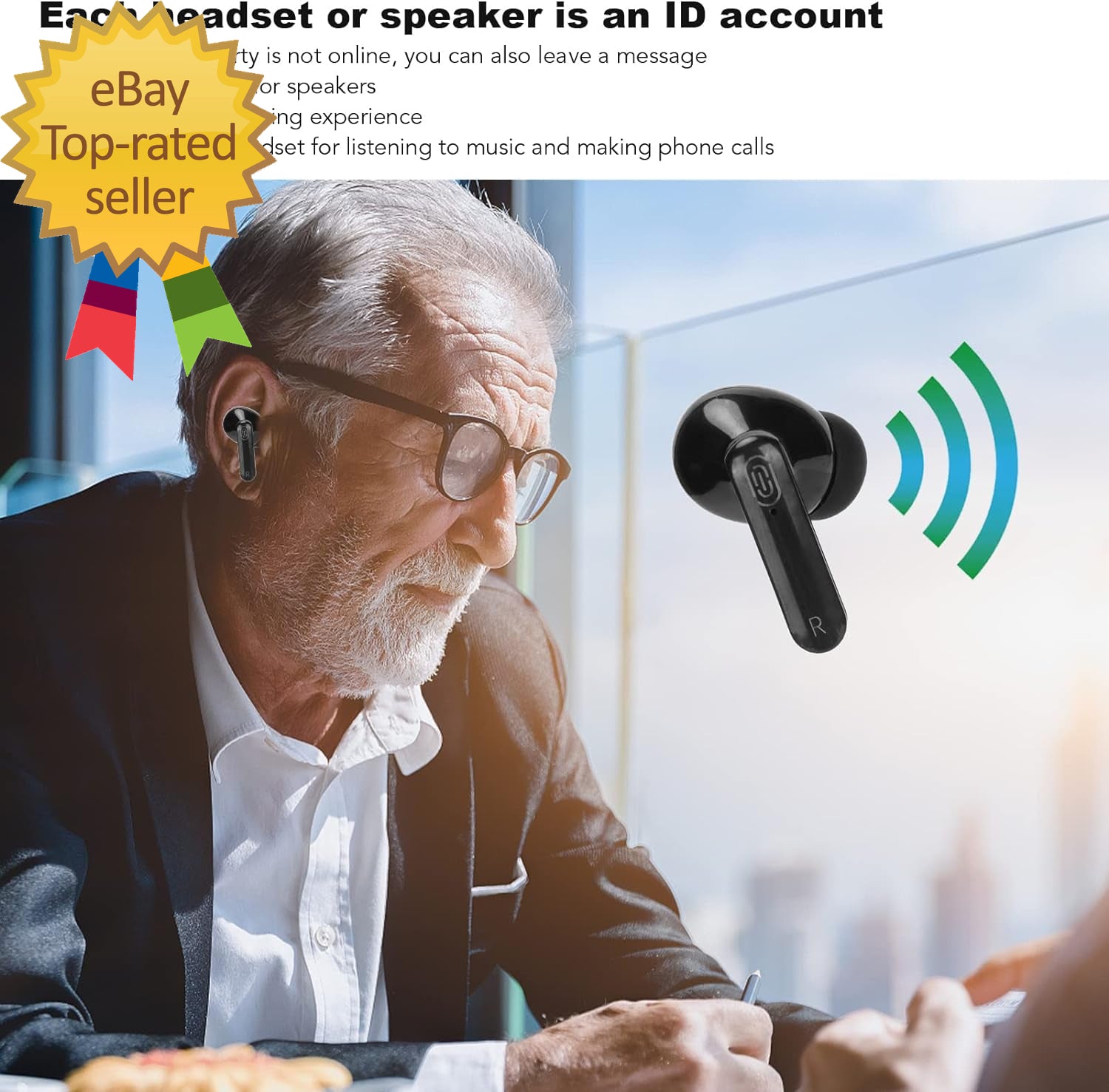 🎧 Y113 AI Language Translator Earbuds – 144 Languages, Bluetooth, Noise Cancellation &amp; Real-Time Translation