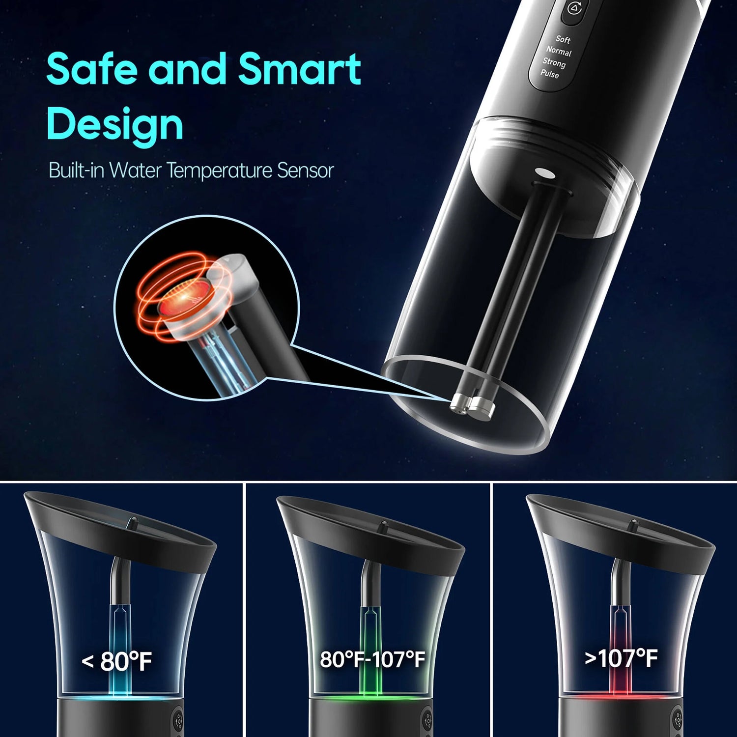 Morfone Electric Ear Cleaning Kit – Safe, Smart &amp; Effective Earwax Removal with One-Piece Dual Tank, Water Temperature Sensor, 4 Cleaning Modes &amp; IPX6 Waterproof