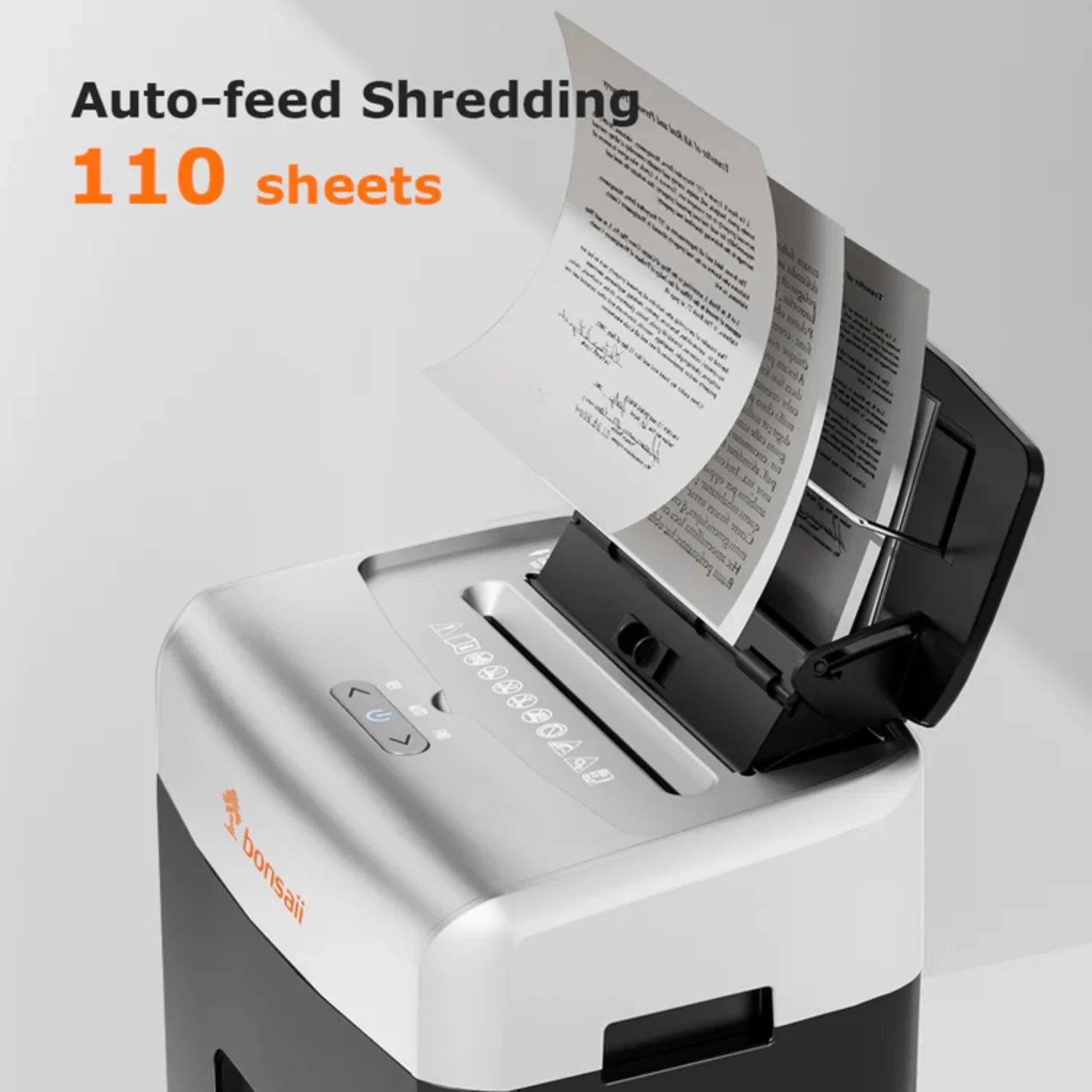 110-Sheet Auto-Feed Micro-Cut Paper Shredder – Heavy Duty Shredding for Maximum Security