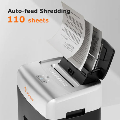 110-Sheet Auto-Feed Micro-Cut Paper Shredder – Heavy Duty Shredding for Maximum Security