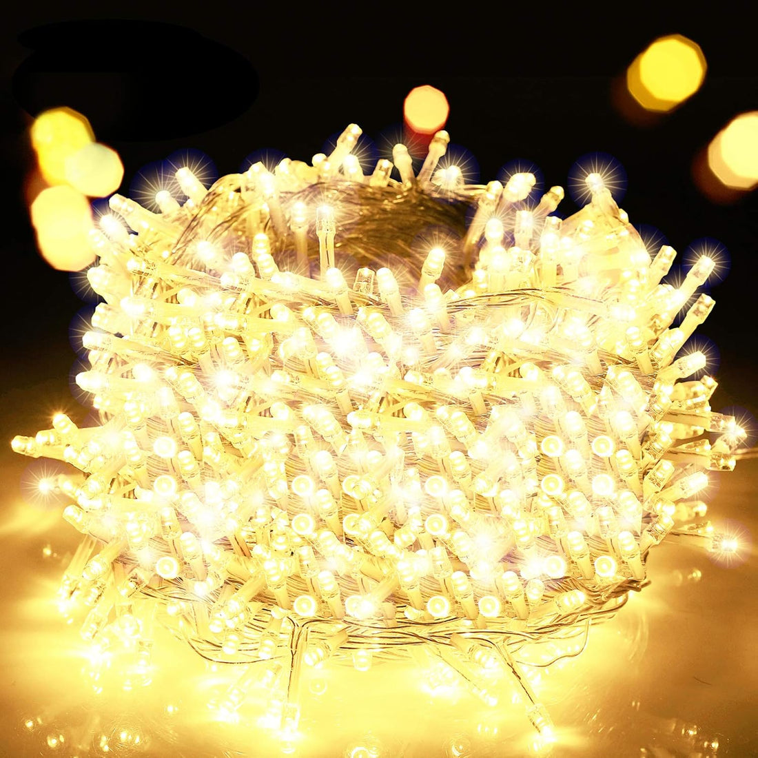 800 LED 272FT Warm White Christmas String Lights – 8 Lighting Modes with Timer, Waterproof Fairy Lights for Indoor &amp; Outdoor Holiday Decorations