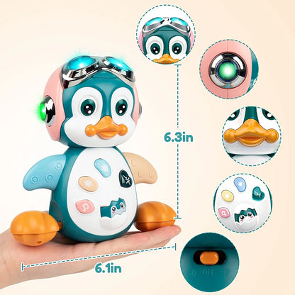Musical Crawling Penguin Toy – Learning Walking &amp; Dancing Toy with Music &amp; Lights, Birthday Gift for Toddlers &amp; Kids