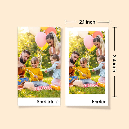 Mini 2 Retro 4PASS Portable Photo Printer – 2.1x3.4&quot; Instant Prints, Includes 8 Sheets, Compact &amp; Wireless (White)