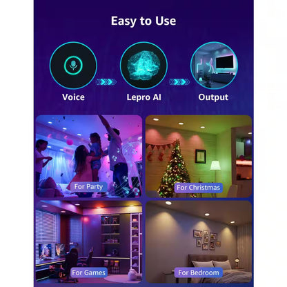 60-Watt Equivalent AI Smart BR30 Color Changing Flood LED Light Bulb with Voice Control (4-Pack)