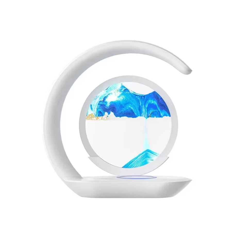 GlowSand™ 3-in-1 Hourglass Lamp: Wireless Charger, Sand Art &amp; Mood Light in One Elegant Design