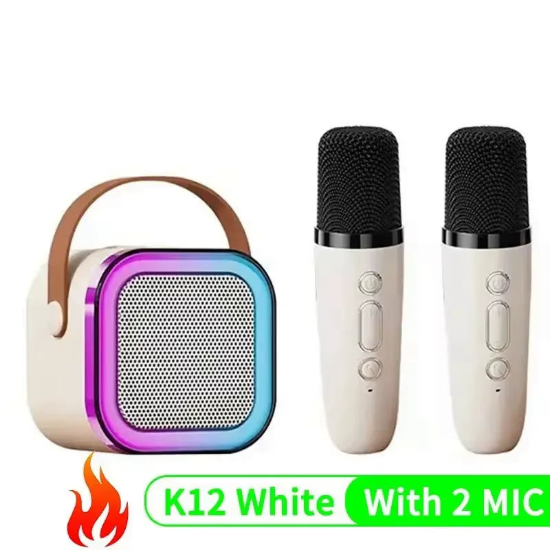 K12 PartyPro Wireless Karaoke Speaker – Dual Mics, RGB Lights &amp; Powerful Sound for Nonstop Fun