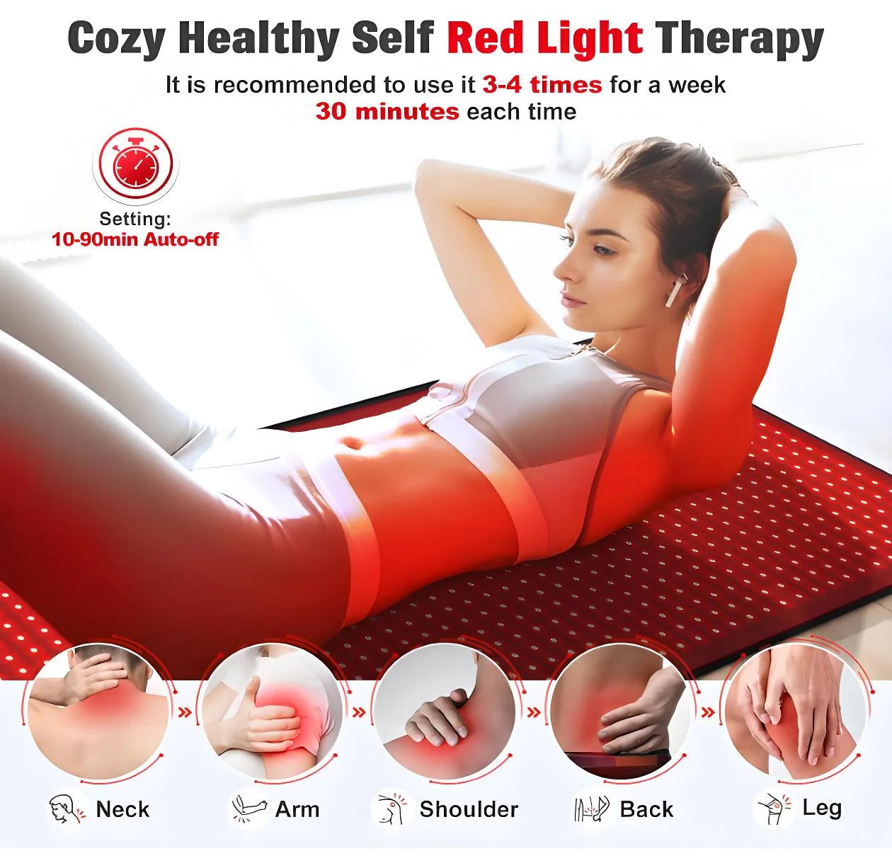 Red Light Therapy Mat – 1080 LEDs Full Body Infrared Pad (31.5&quot; x 11.8&quot;) for Pain Relief, Muscle Recovery &amp; Better Sleep  🛏️ Product Descri
