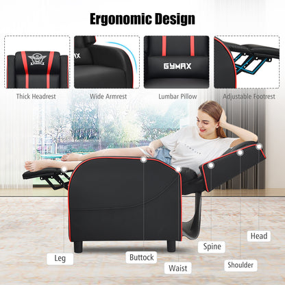 Massage Gaming Recliner Chair with Side Pockets – Ergonomic Comfort for Gamers &amp; Relaxation