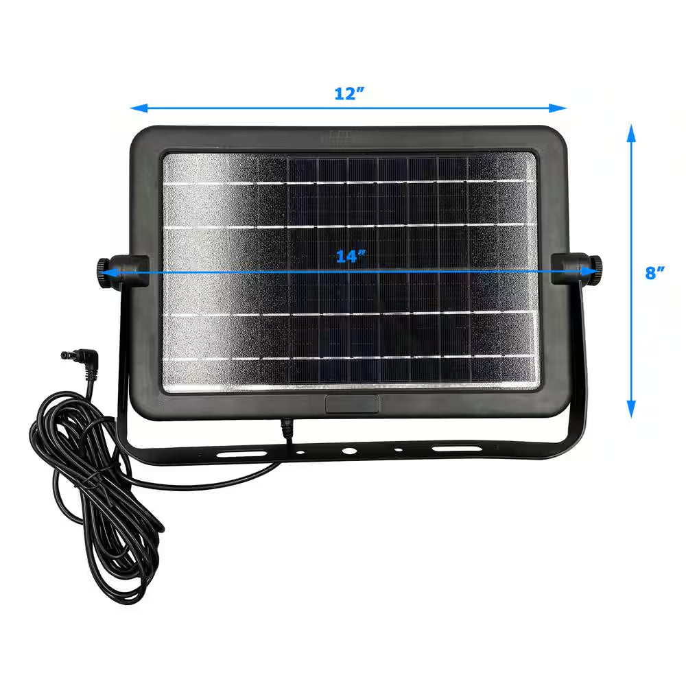 10-Watt White Solar Powered Dual Head Motion Activated Outdoor LED Flood Spot Light