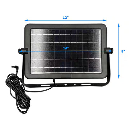 10-Watt White Solar Powered Dual Head Motion Activated Outdoor LED Flood Spot Light