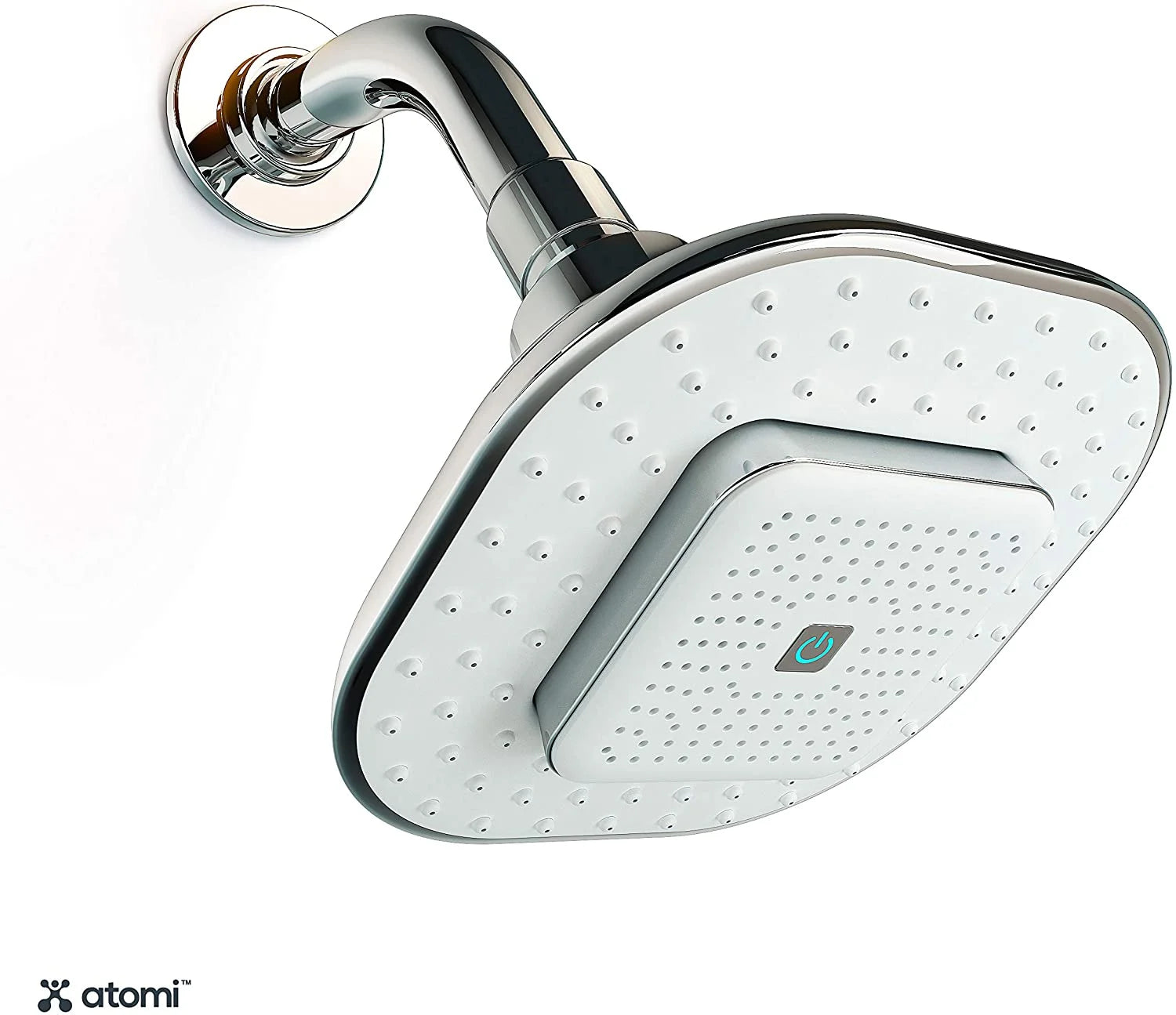 🚿 4.9” White Showerhead with Removable Magnetic Bluetooth Speaker – Model AT1490