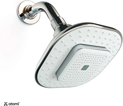 🚿 4.9” White Showerhead with Removable Magnetic Bluetooth Speaker – Model AT1490