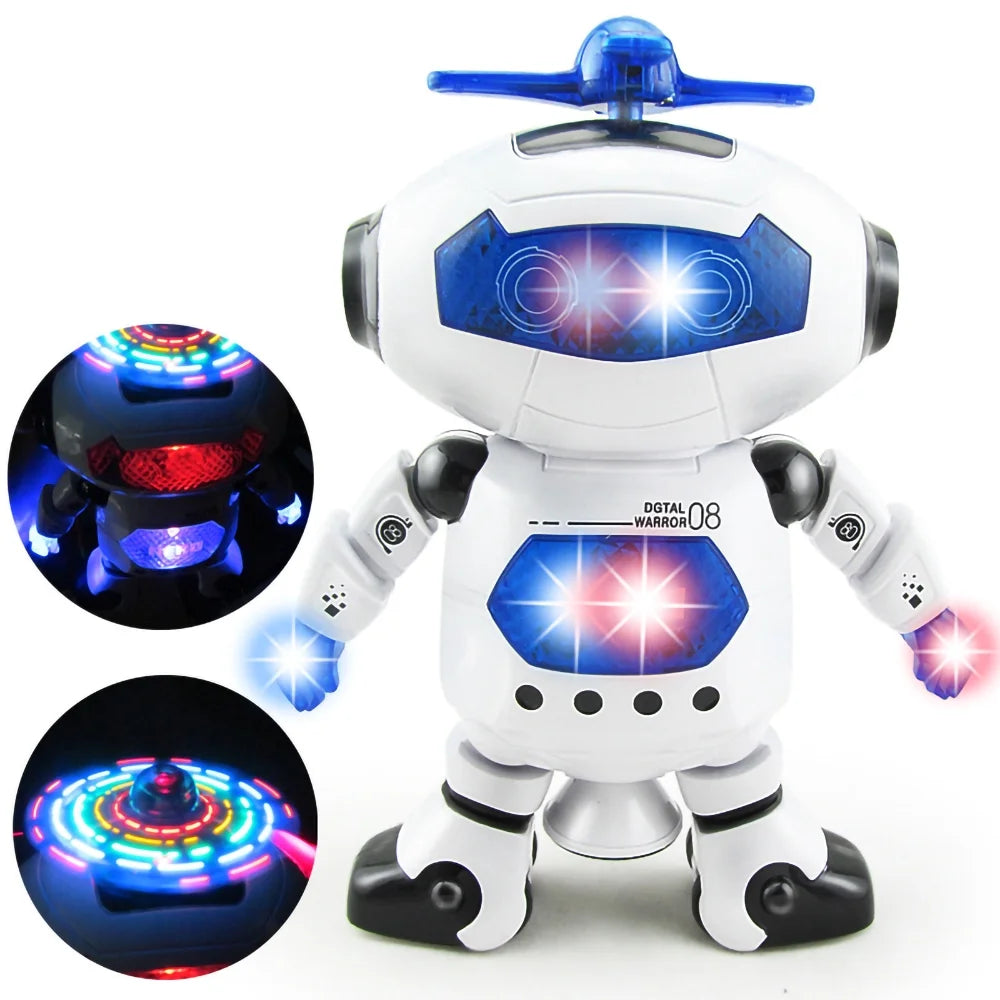 Intelligent Robot Toy for Kids – Walking, Dancing, Singing, 360° Spinning, Flashing Lights, Birthday Gift for Toddlers