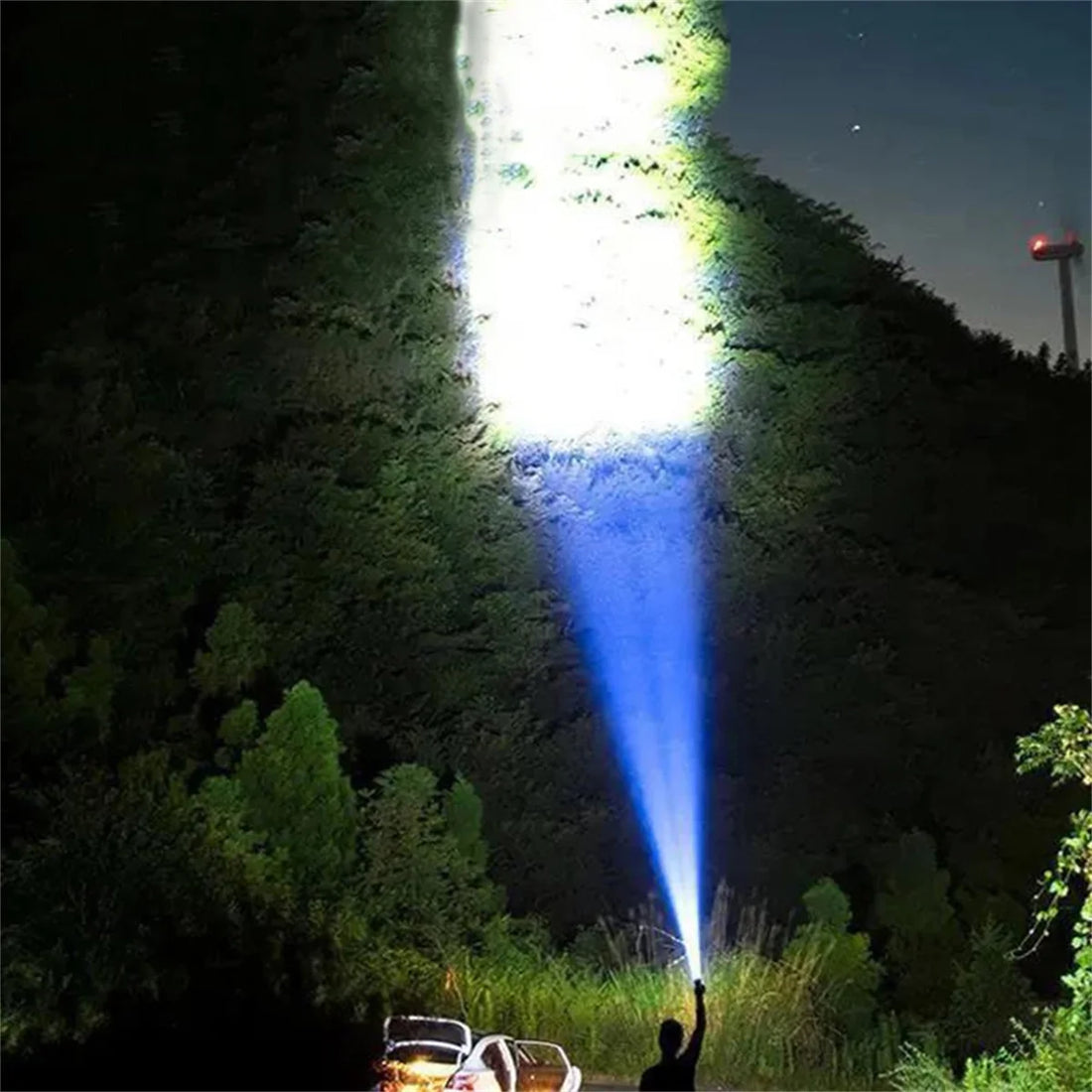 10,000 LM LED Flashlight – Ultra Bright USB Rechargeable Tactical Searchlight for Outdoor, Camping &amp; Emergency Use