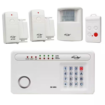 DIY Wireless Home Security Alarm System – No Monthly Fees, Expandable Up to 30 Accessories, 4-Zone Monitoring with Siren, Motion &amp; Door Sensors