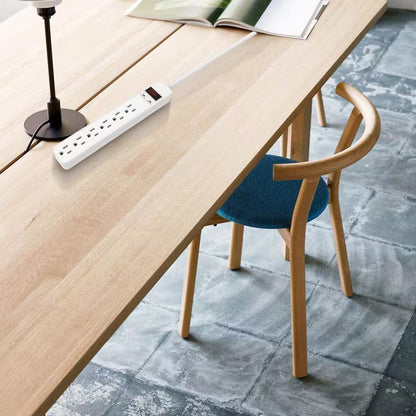 3 Ft. 6-Outlet Power Strip Surge Protector – White, 4-Pack