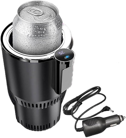 2-in-1 Smart Car Cup Warmer &amp; Cooler — Auto Heating &amp; Cooling Car Tumbler Holder (Black)