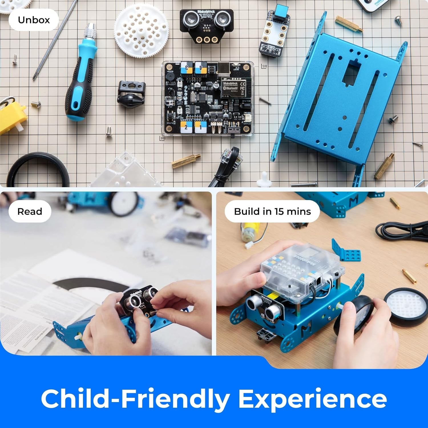 mBot Robot Kit – Robotics &amp; Coding for Kids Ages 8-12 | Learn Scratch &amp; Arduino | STEM Science Toy for Boys &amp; Girls 8+ Blue