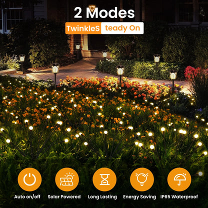 🌟 Upgraded 4-Pack Solar Firefly Lights  Dancing Garden Lights – Magical Glow for Any Outdoor Space