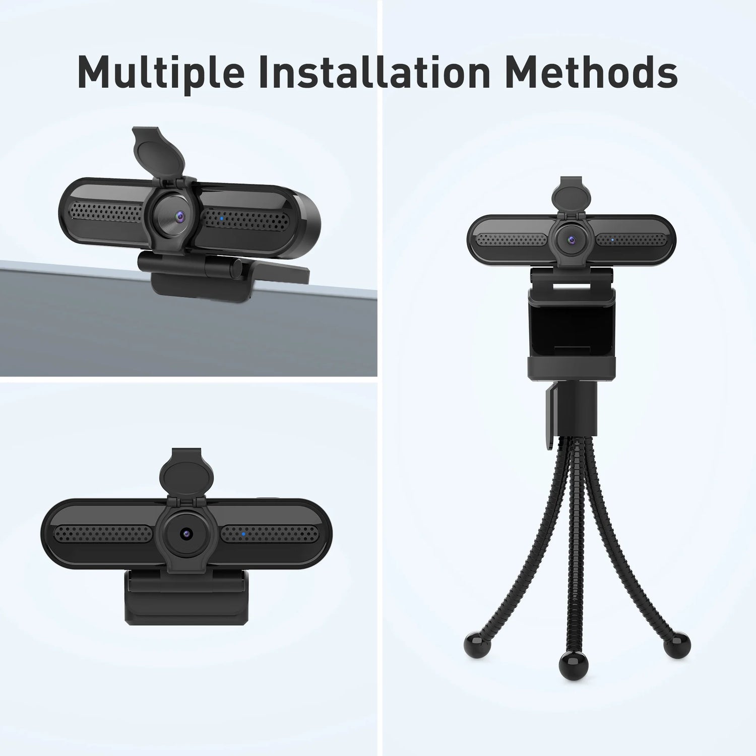 2K/1080P USB Webcam with Dual Microphones – Autofocus Streaming &amp; Conference Camera for PC/Laptop