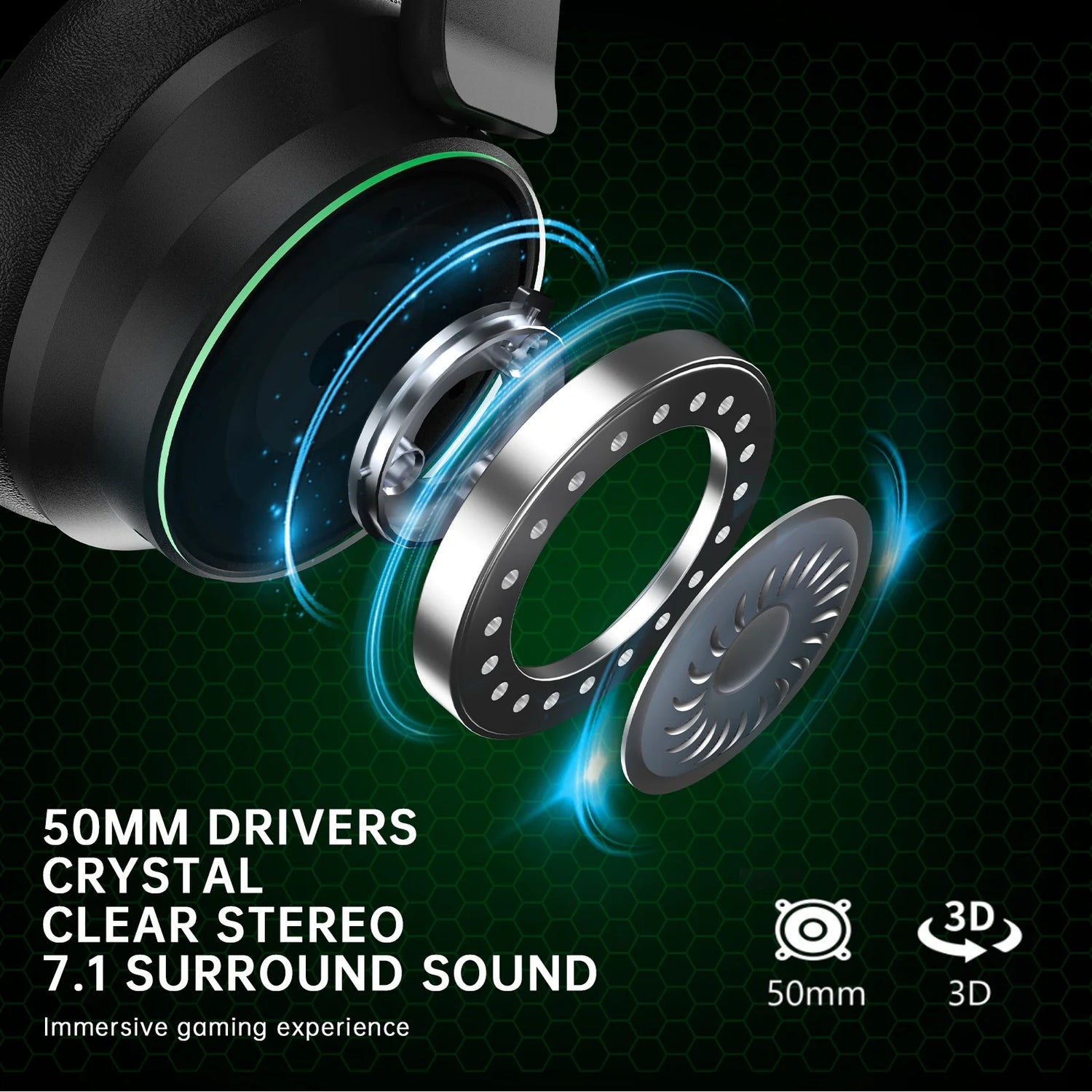 🎧 2.4GHz Wireless Gaming Headset – Multi-Platform Gaming Headphones with Bluetooth 5.3, Detachable Noise-Canceling Mic &amp; 45H Battery Life