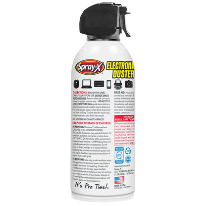 Spray X Electronics Duster – 10oz Compressed Air Cleaner for Keyboards, Laptops, and Electronics