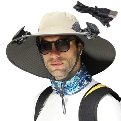 BreezeGuard™ Solar Fan Hat – Stay Cool with Hands-Free Sun-Powered Comfort