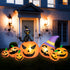 8FT Long Halloween Inflatable Pumpkins – Blow-Up Yard Decor with Witch Hat, Black Cat & Built-In LED Lights for Lawn, Garden, Party & Outdoor Displays