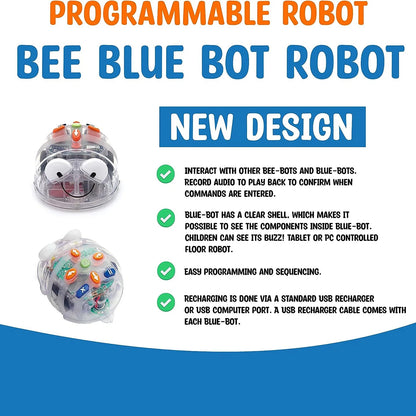 🤖 Blue-Bot Programmable Floor Robot with Bluetooth – Fun Educational Coding Toy for Kids