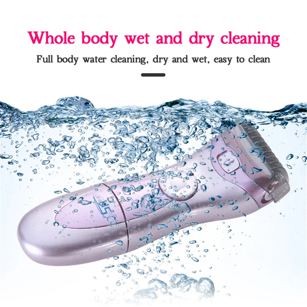 Electric Lady Shaver – Waterproof Hair Remover Razor for Women, Battery-Powered, Purple