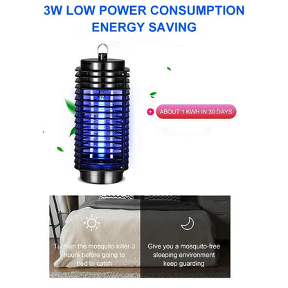 4000V Electric Mosquito Killer Zapper – LED Light Insect Trap Lamp for Flies, Bugs, and Pest Control Indoors &amp; Outdoors