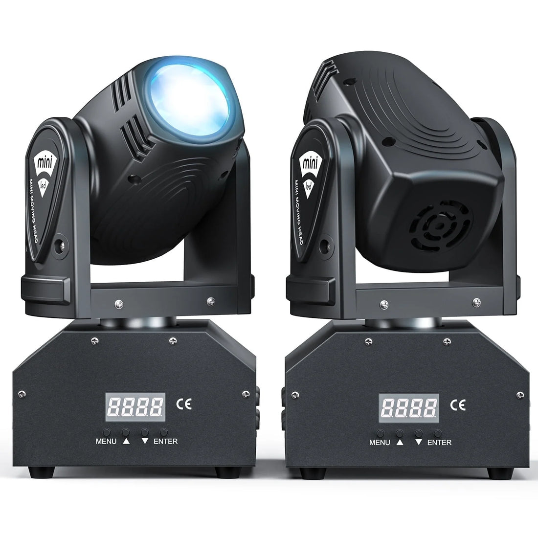 1-Pack 100W Mini LED Moving Head Spotlight – RGBW Stage Light with DMX &amp; Sound Control, 11/13 Channels for DJ, Disco, Club, Party, Wedding, Bar Events