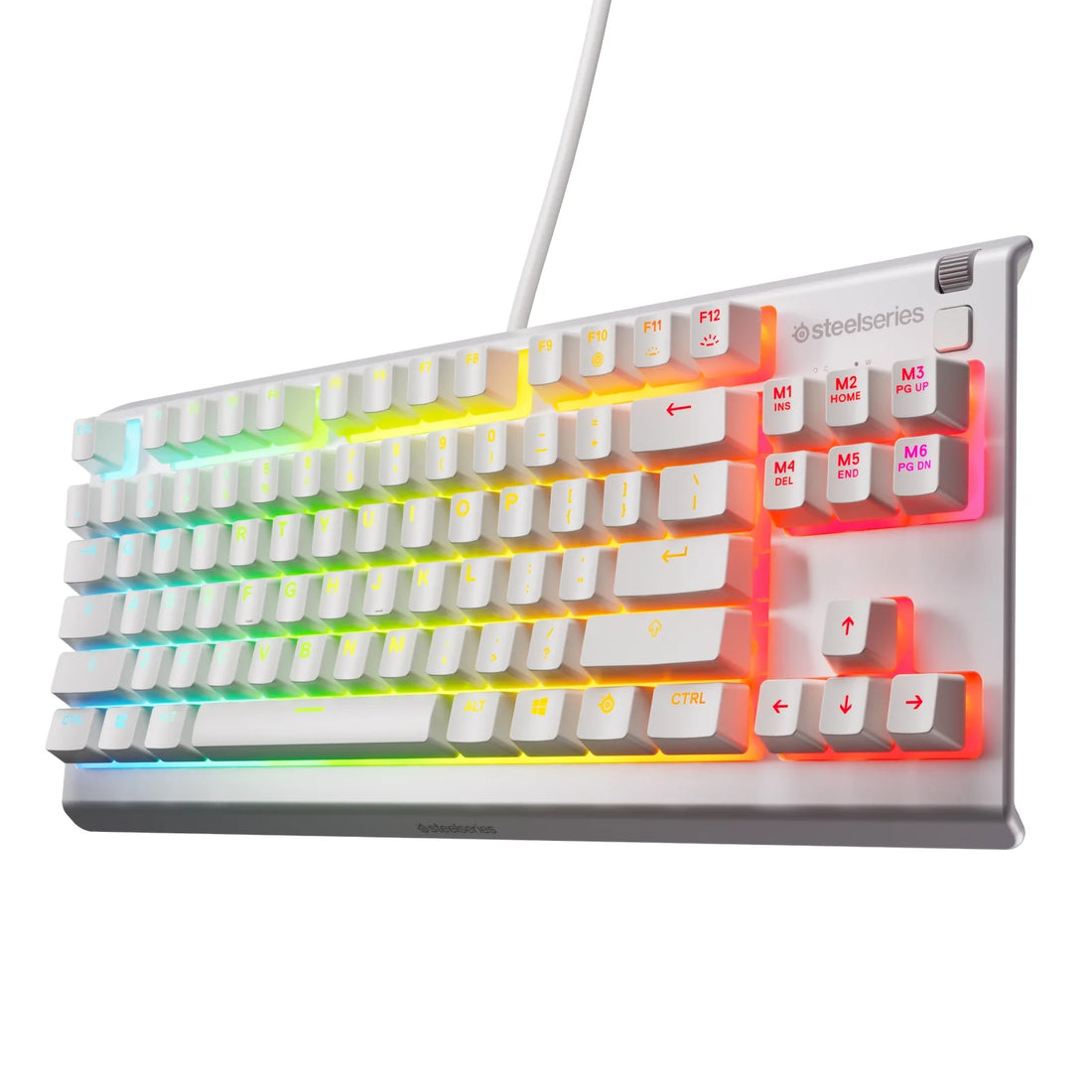 Apex 3 TKL RGB Wired Gaming Keyboard — Water &amp; Dust Resistant, Whisper-Quiet Gaming Switches, White