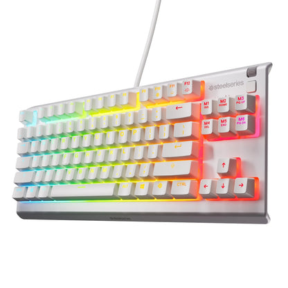 Apex 3 TKL RGB Wired Gaming Keyboard — Water &amp; Dust Resistant, Whisper-Quiet Gaming Switches, White