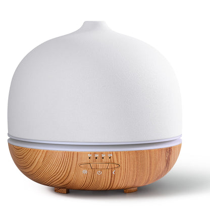 500ml Ceramic Essential Oil Diffuser – Large Room Aromatherapy Cool Mist Humidifier with 10 LED Color Lights &amp; Auto-Off for Home &amp; Office