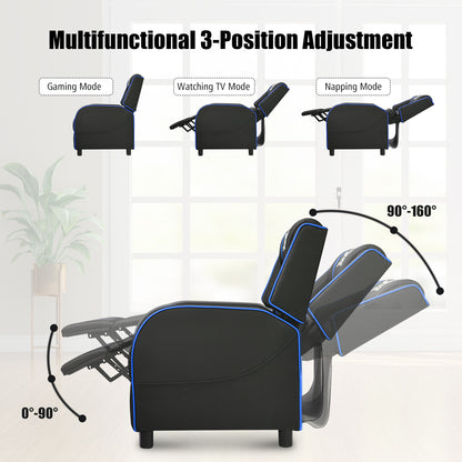 Massage Gaming Recliner Chair with Side Pockets – Ergonomic Comfort for Gamers &amp; Relaxation