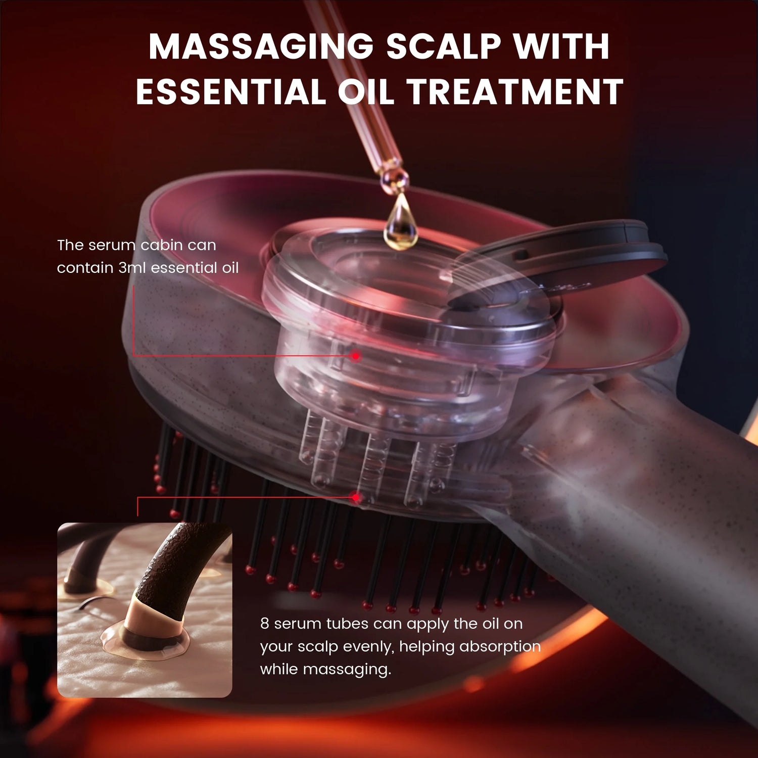 Scalp Trilogy Massager – Smart Waterproof Scalp Brush Combo for Hair Growth, Detangling &amp; Styling