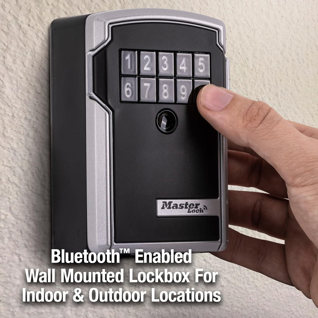 Digital Lock Box for Keys with Code, Electronic Wall Mount Key Safe with Bluetooth Connection to Ios/Android App and Sharable Keypad Codes, 3-1/4 Inches Wide, ‎5441EC