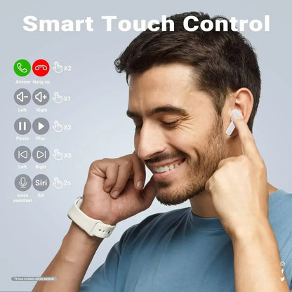 CrystalBeats BT30: Transparent TWS Bluetooth 5.3 Earbuds with Digital Display &amp; Noise Canceling
