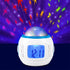 Starry Nightlight Alarm Clock for Kids – Digital Star Projection Clock with Sunrise Simulation, Music, Thermometer, Calendar & Backlight (White)