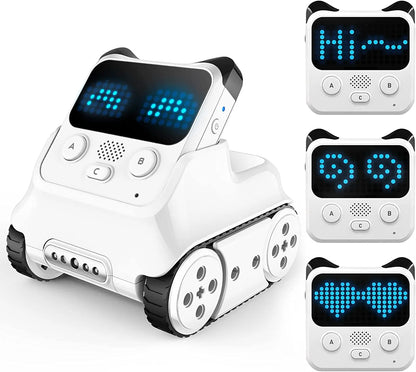 Codey Rocky 2-In-1 Coding Robot Toy for Kids  Programmable Remote Control Emo Robot Car | Supports Block-Based and Python Coding
