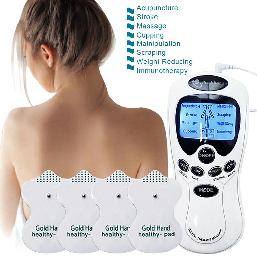 Electrical Stimulation Therapy Massager with Digital Display – TENS &amp; EMS Unit for Back, Neck, Muscle Pain Relief – 24 Modes, Rechargeable, Portable – Ideal Wellness Gift