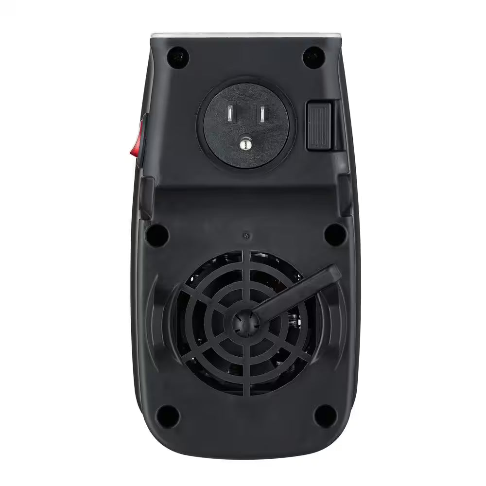 7.87&quot; Electric Outlet Ceramic Plug-In Space Heater – 400W, LCD Digital Display, 24-Hour Timer, Compact &amp; Energy Efficient