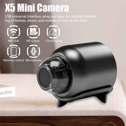 StealthGuard X5 Mini: Smart WiFi Camera with Sound Detection &amp; App Control