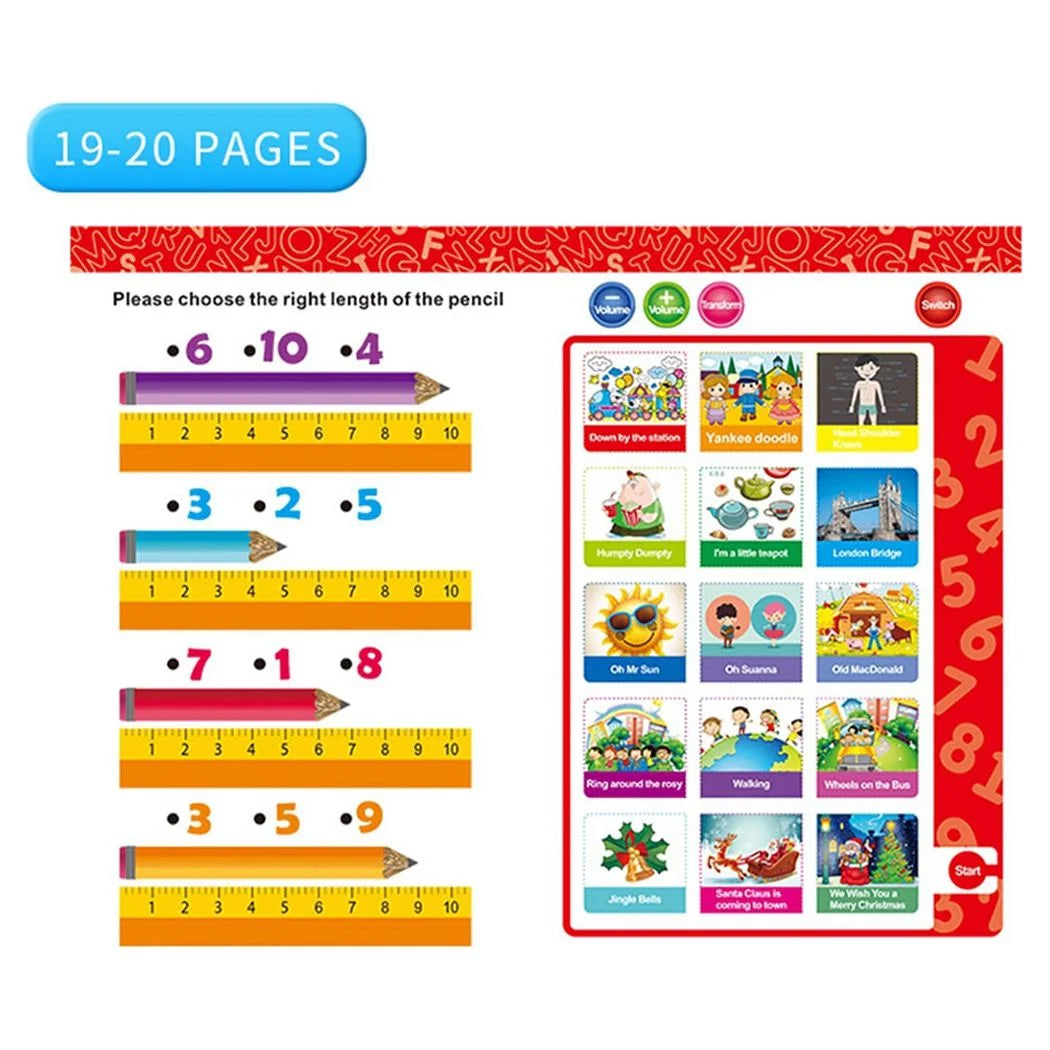 Educational Electronic Learning Book for Kids – Interactive Read &amp; Write Toy for Ages 2–6, Early Learning &amp; Writing Skills